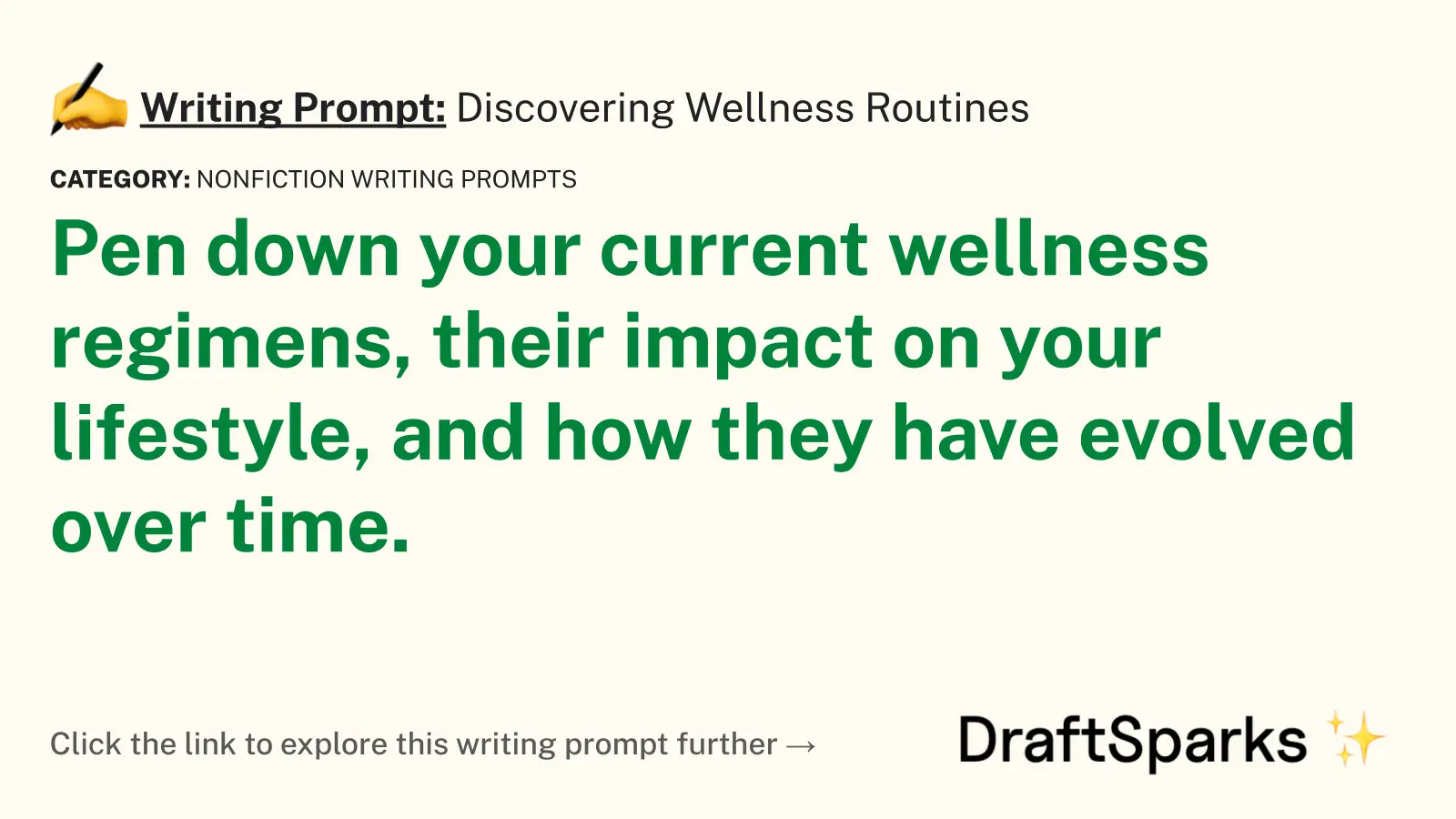 Discovering Wellness Routines