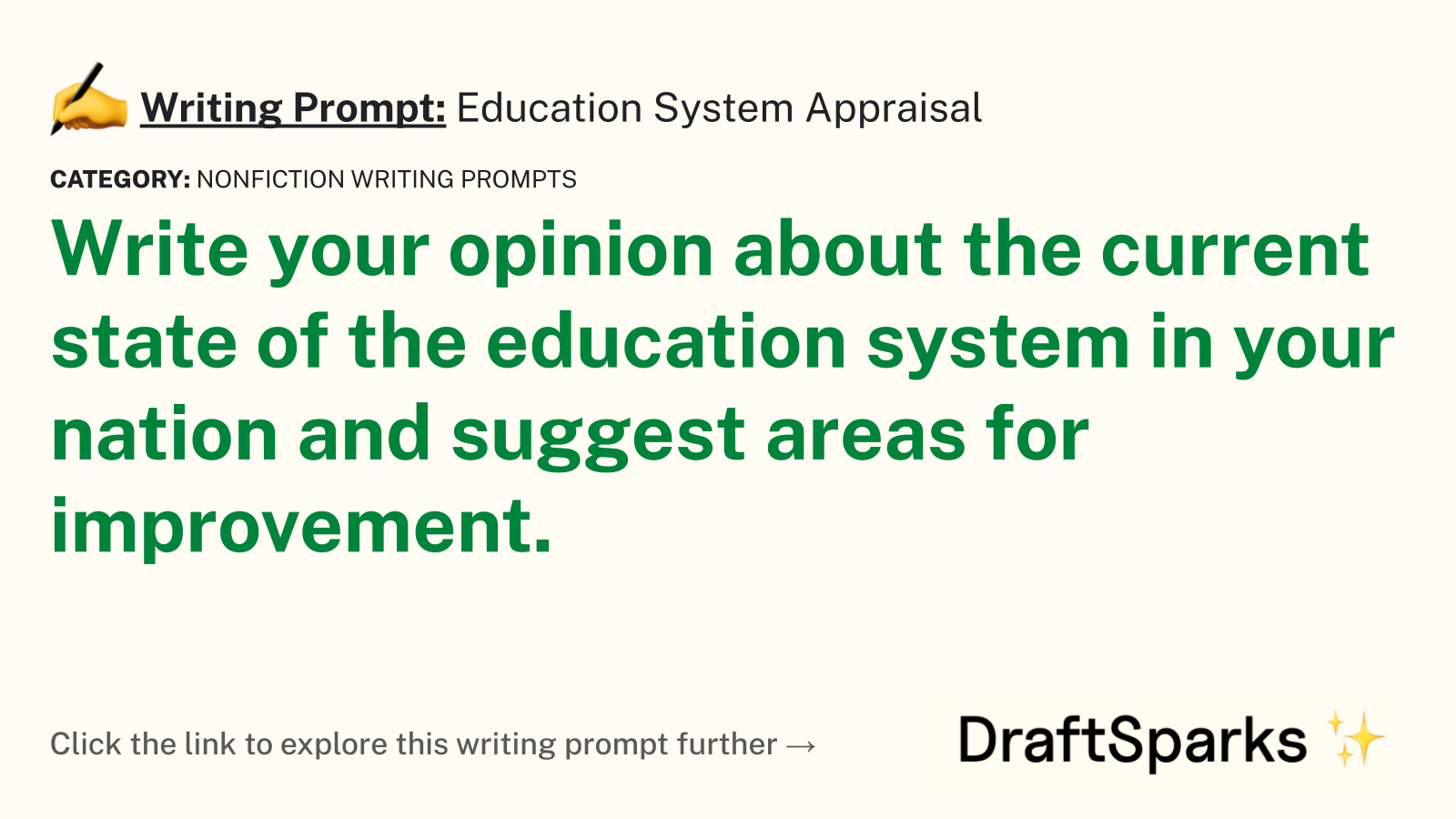 Education System Appraisal