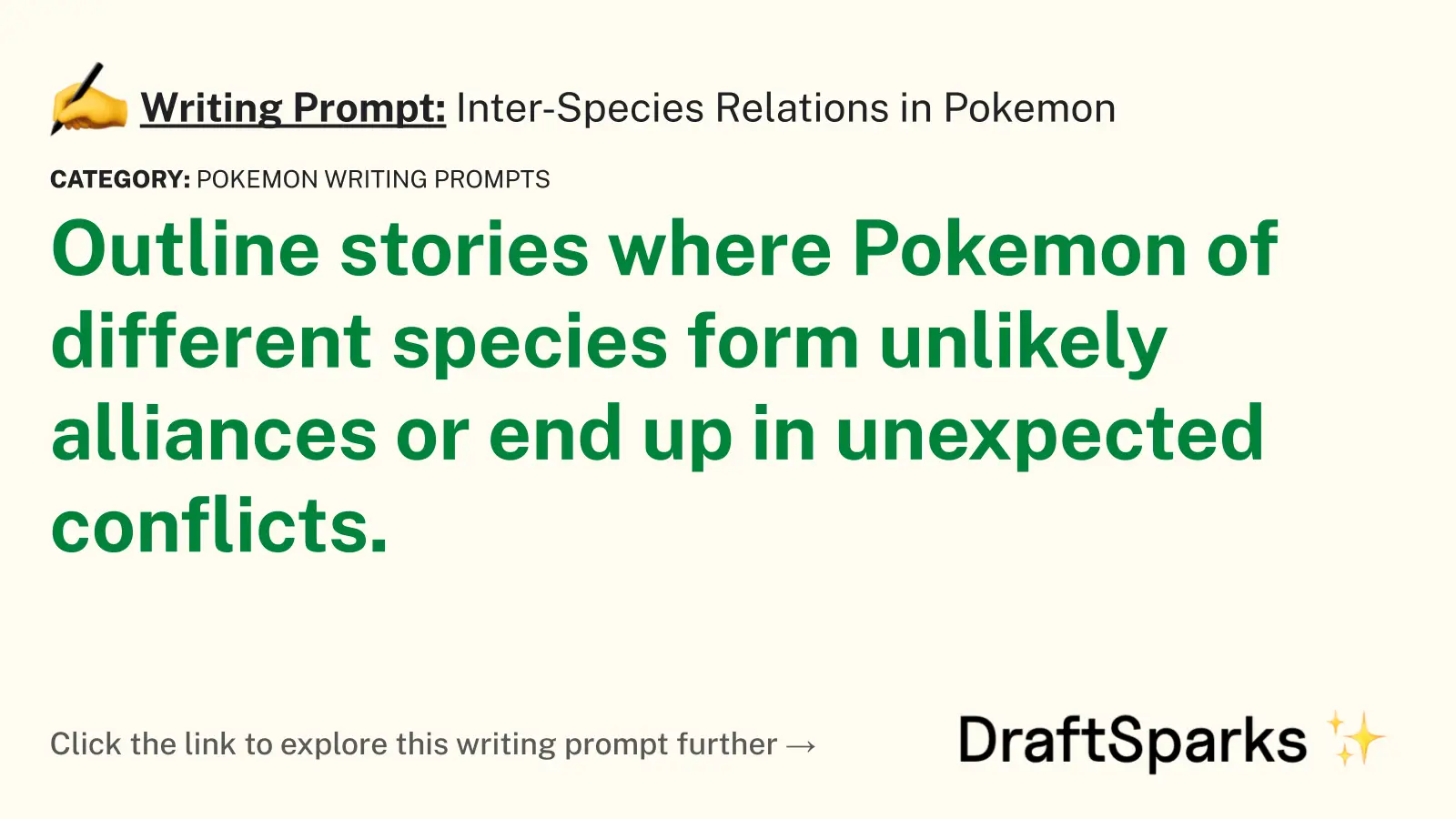 Inter-Species Relations in Pokemon