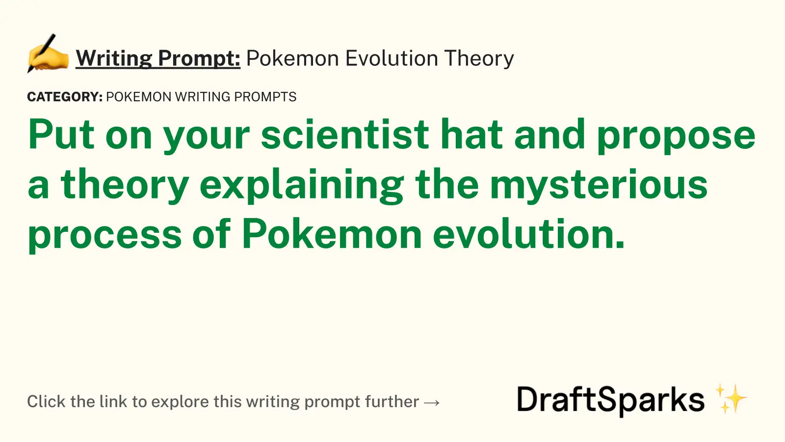 Pokemon Evolution Theory