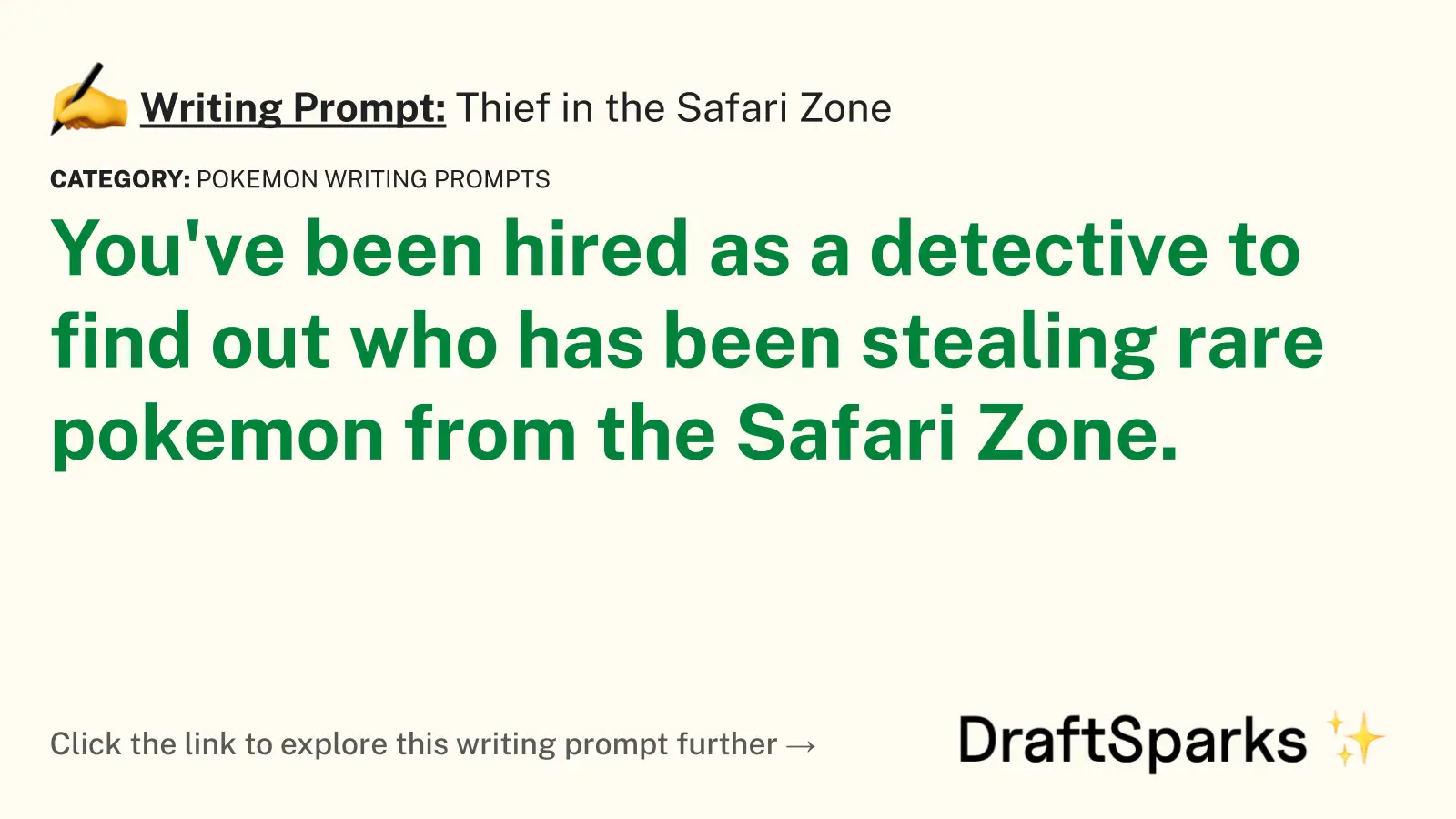 Thief in the Safari Zone