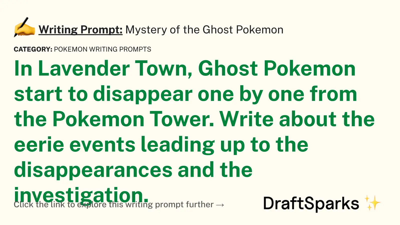 Mystery of the Ghost Pokemon