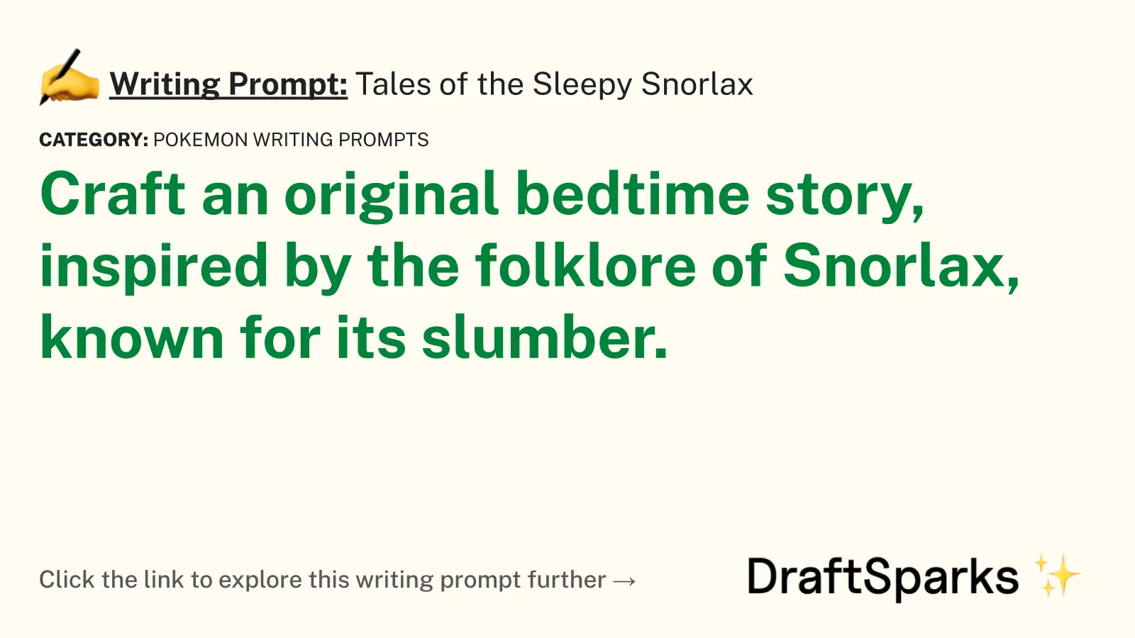 Tales of the Sleepy Snorlax
