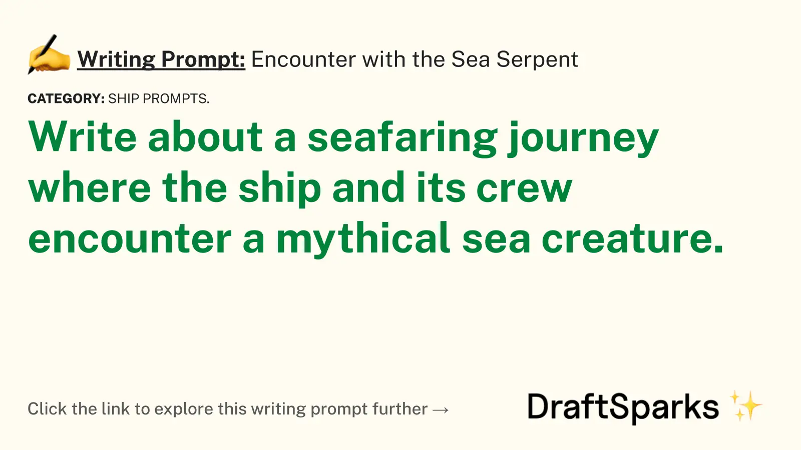Encounter with the Sea Serpent