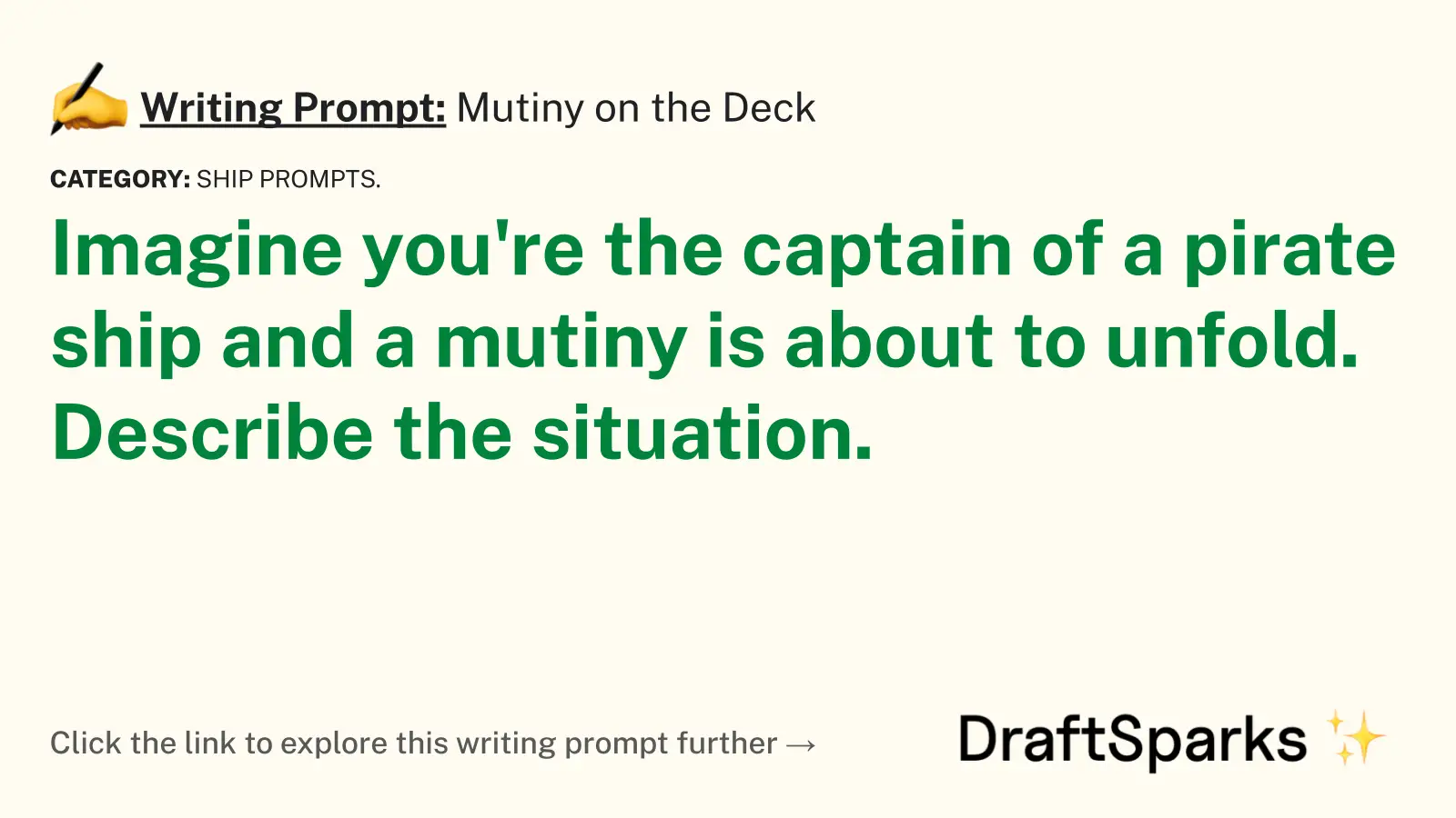 Mutiny on the Deck