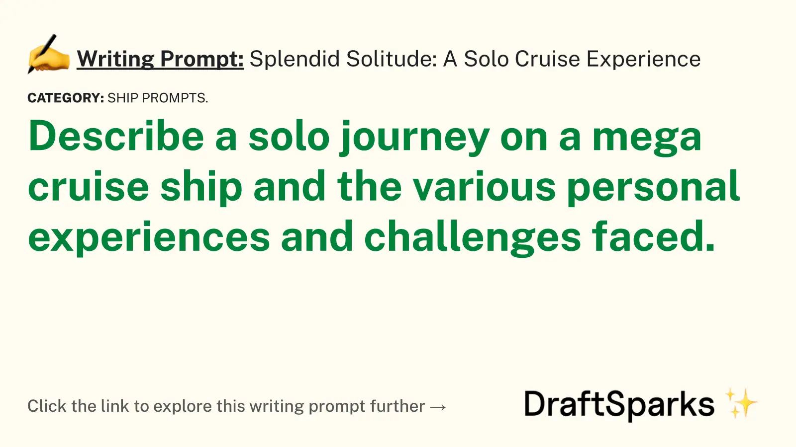 Splendid Solitude: A Solo Cruise Experience