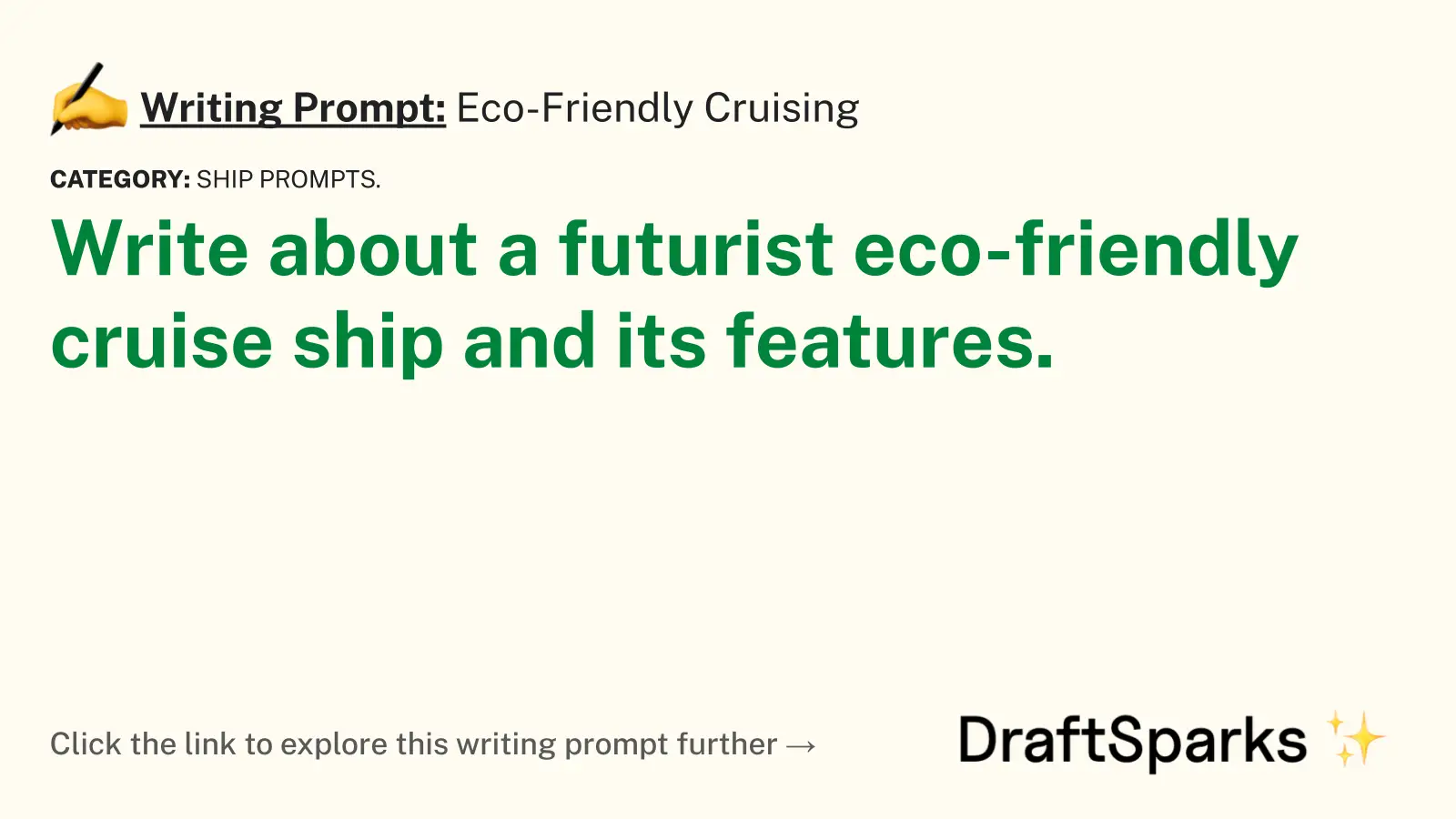 Eco-Friendly Cruising