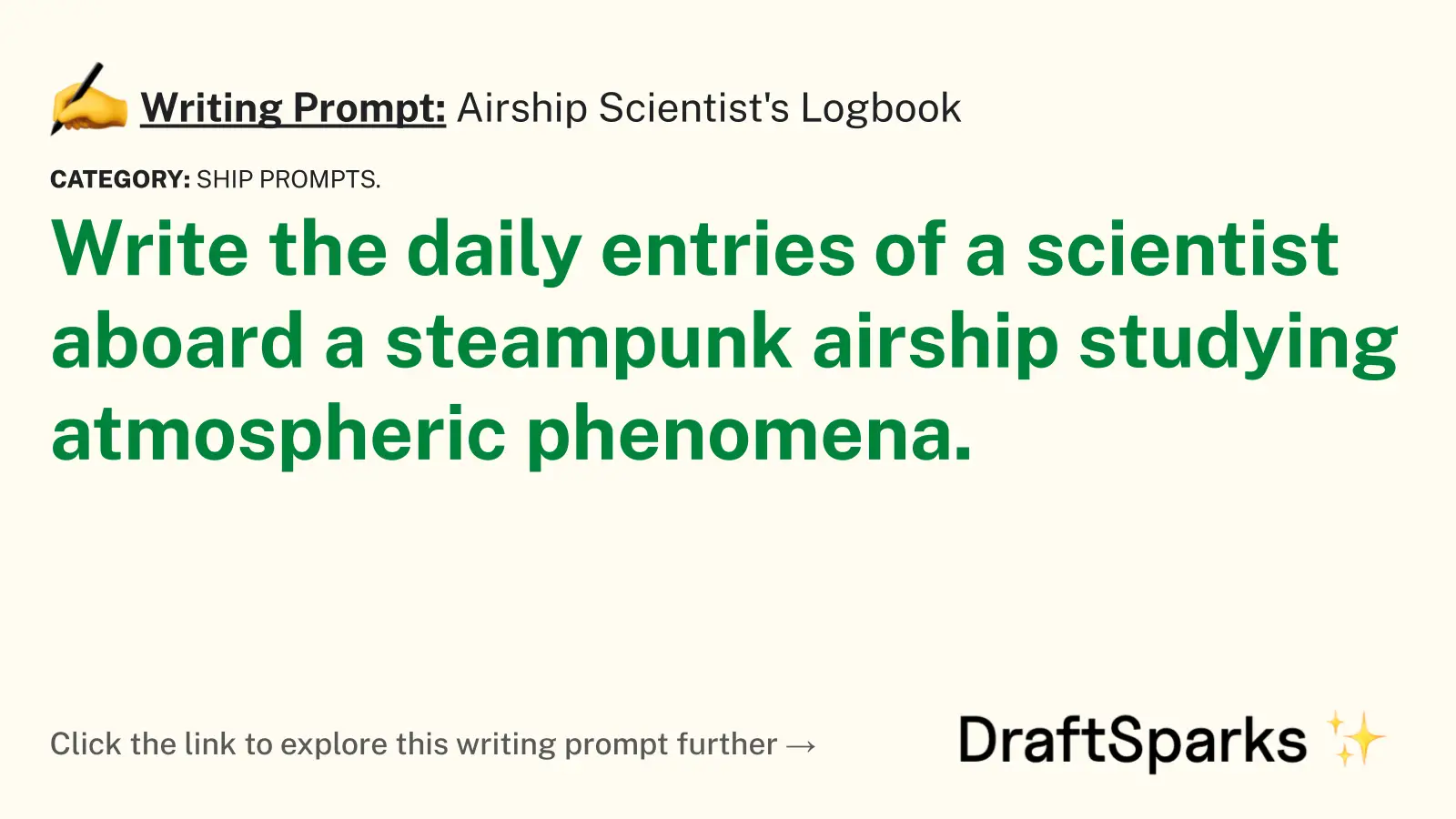 Airship Scientist’s Logbook
