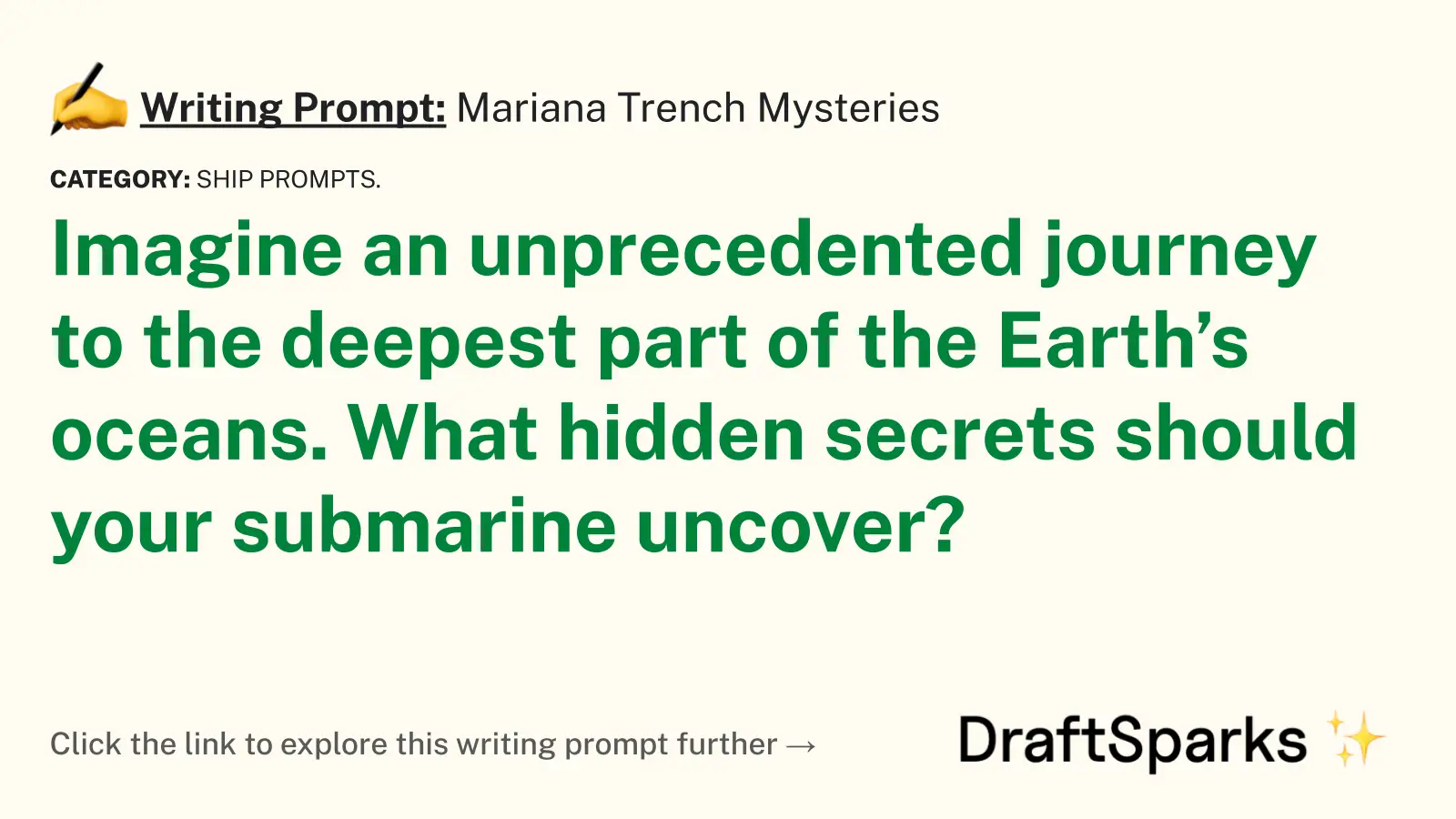 Mariana Trench Mysteries