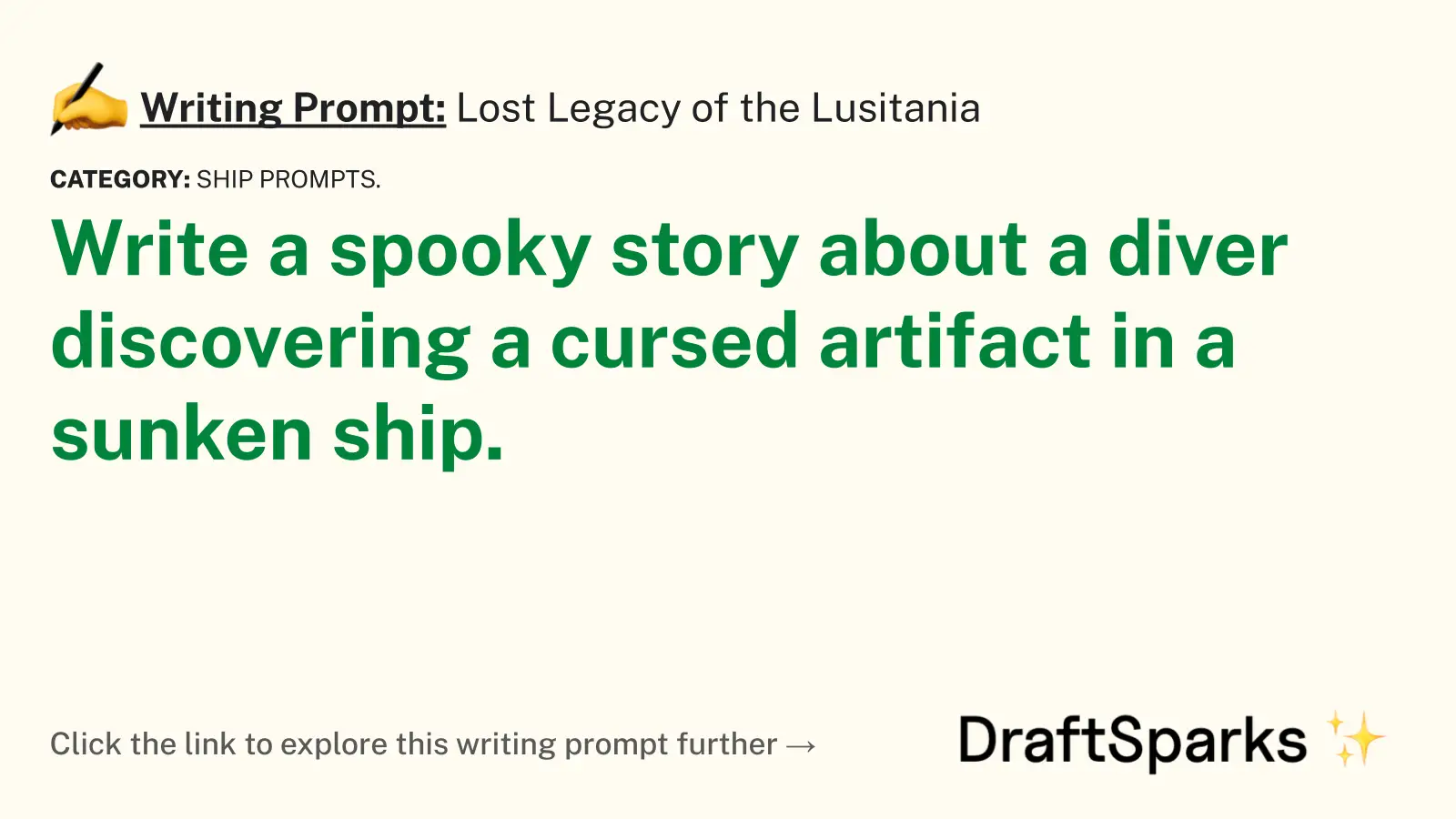 Lost Legacy of the Lusitania