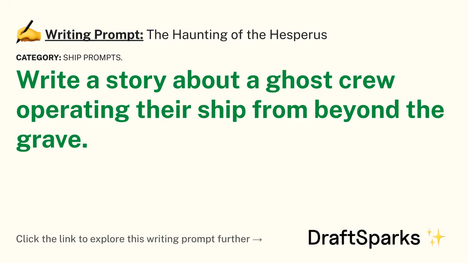 The Haunting of the Hesperus