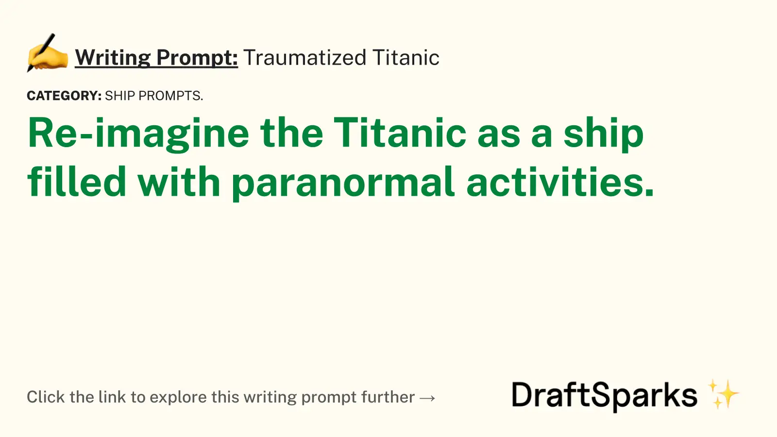 Traumatized Titanic