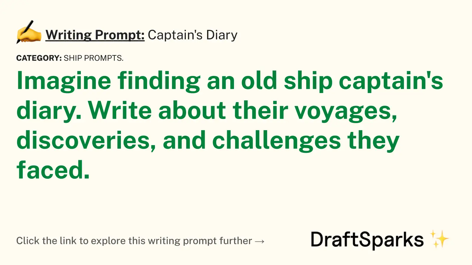 Captain’s Diary