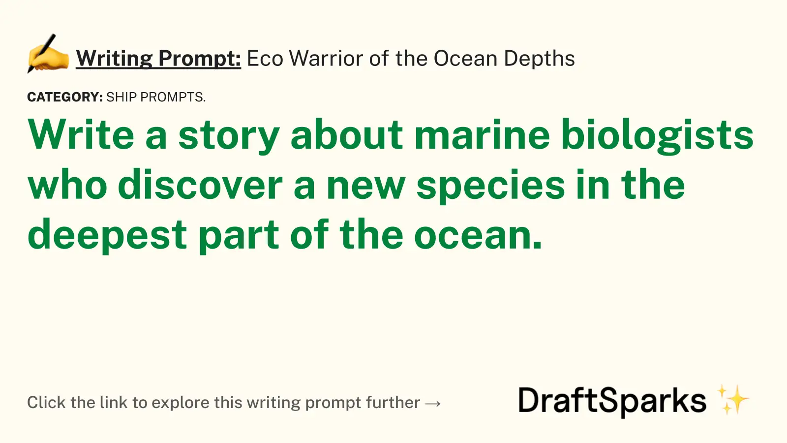 Eco Warrior of the Ocean Depths