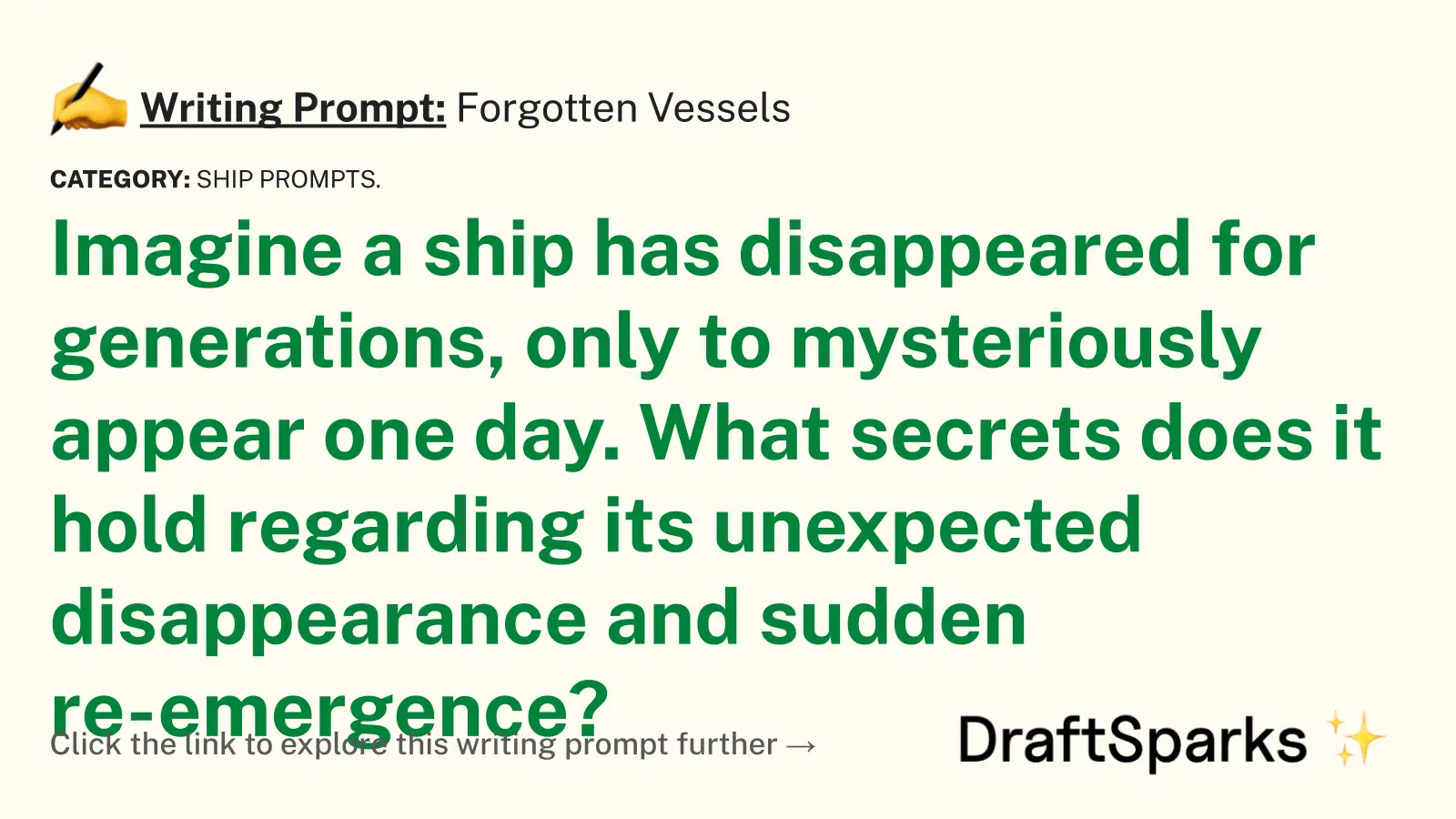 Forgotten Vessels
