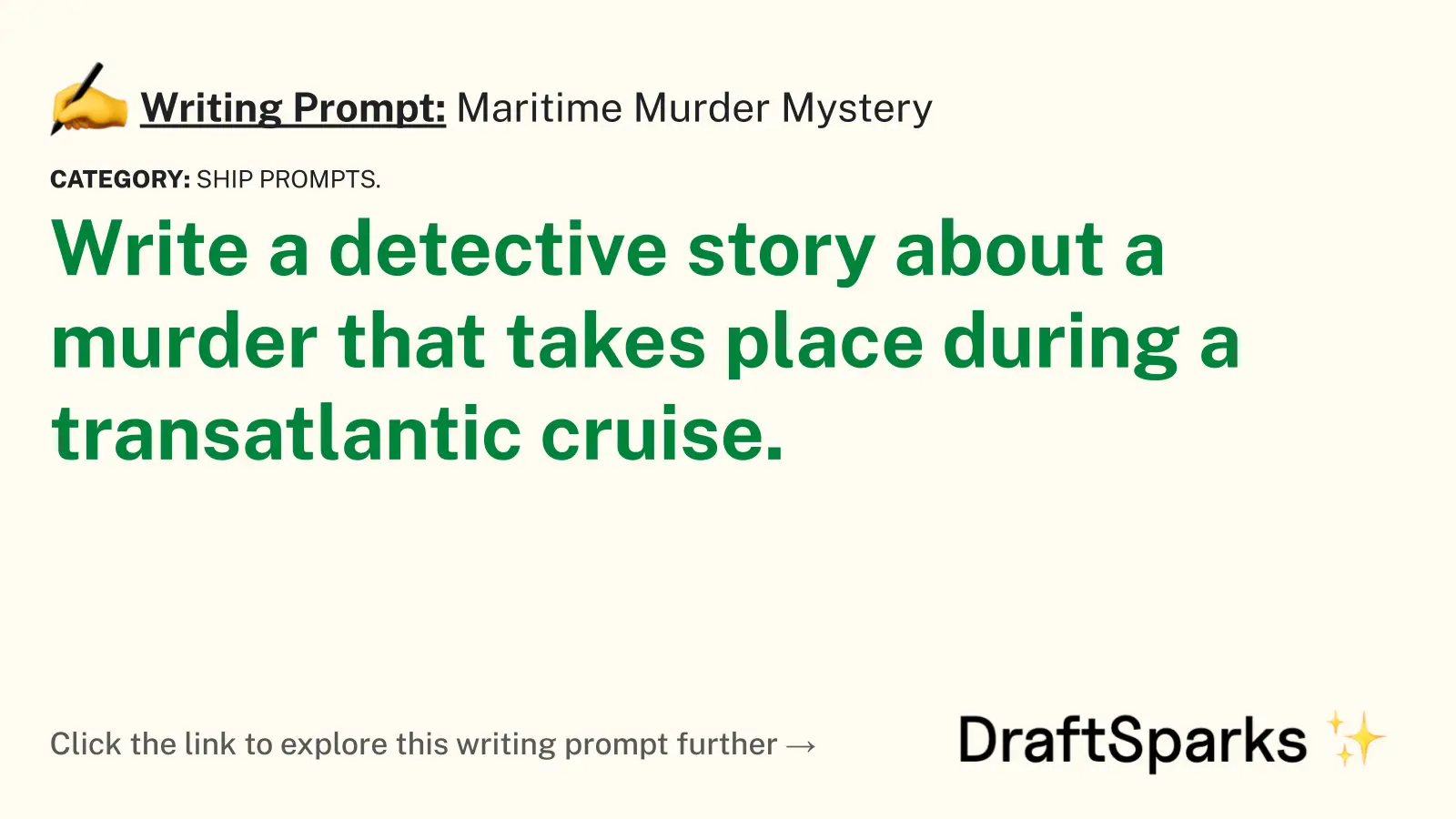 Maritime Murder Mystery