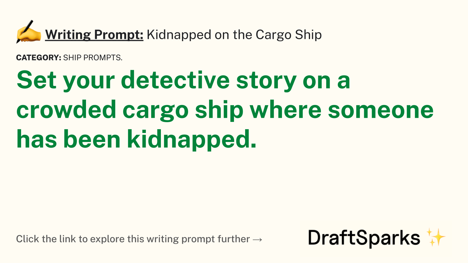 Kidnapped on the Cargo Ship