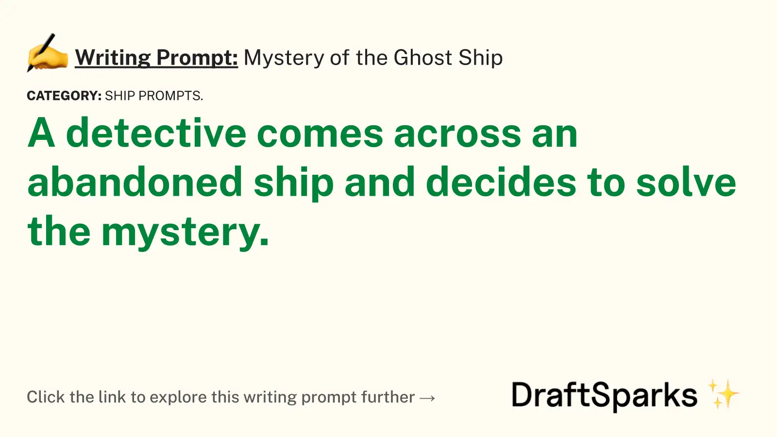 Mystery of the Ghost Ship