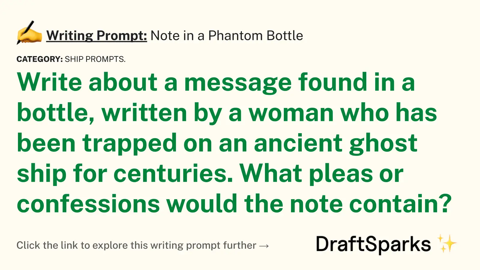 Note in a Phantom Bottle