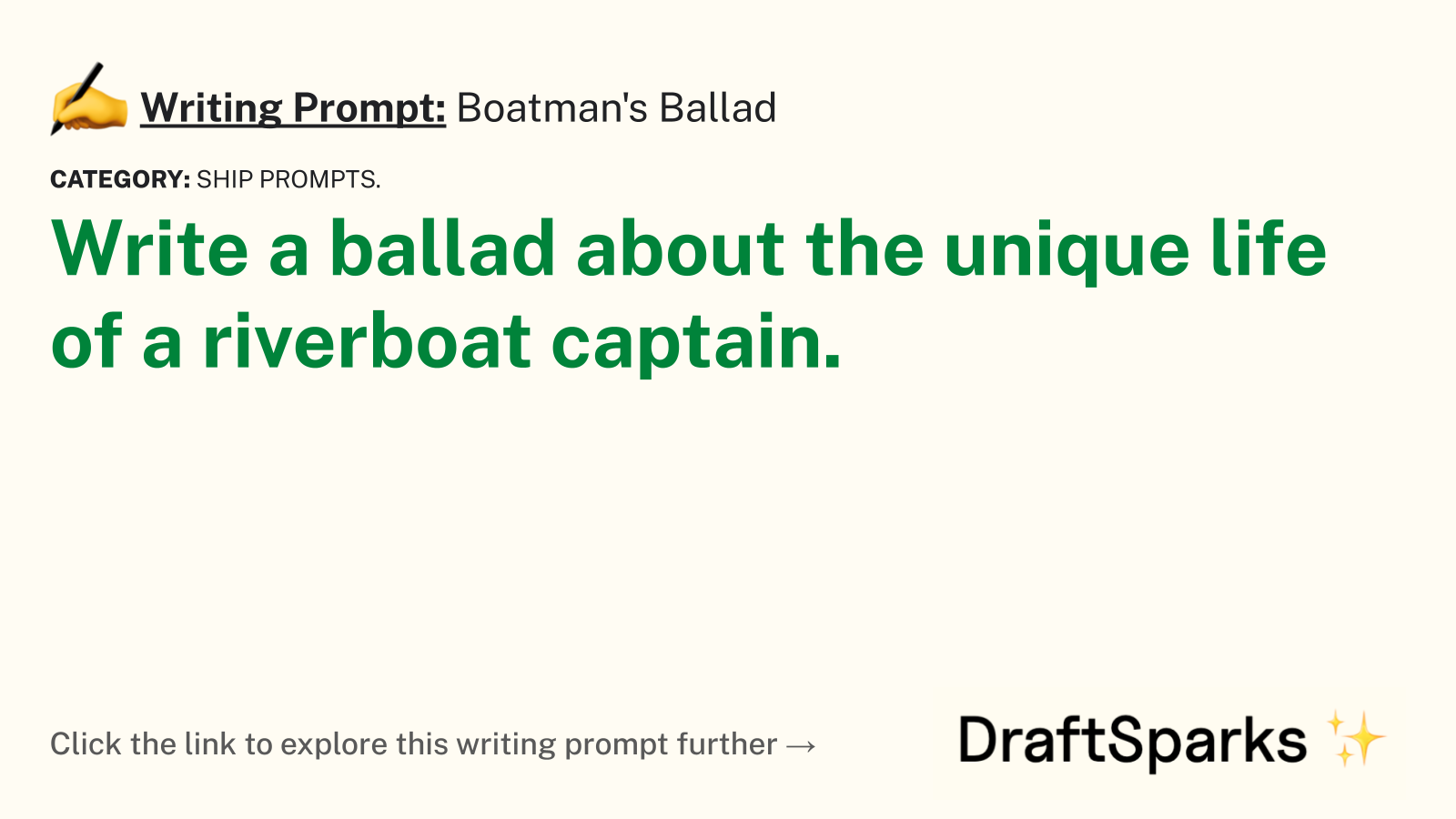 Boatman’s Ballad