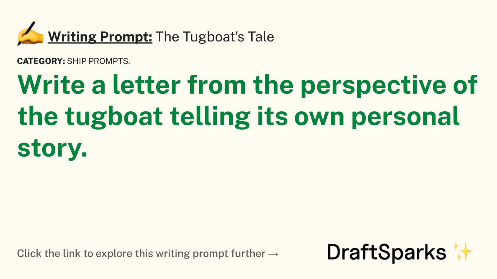 The Tugboat’s Tale