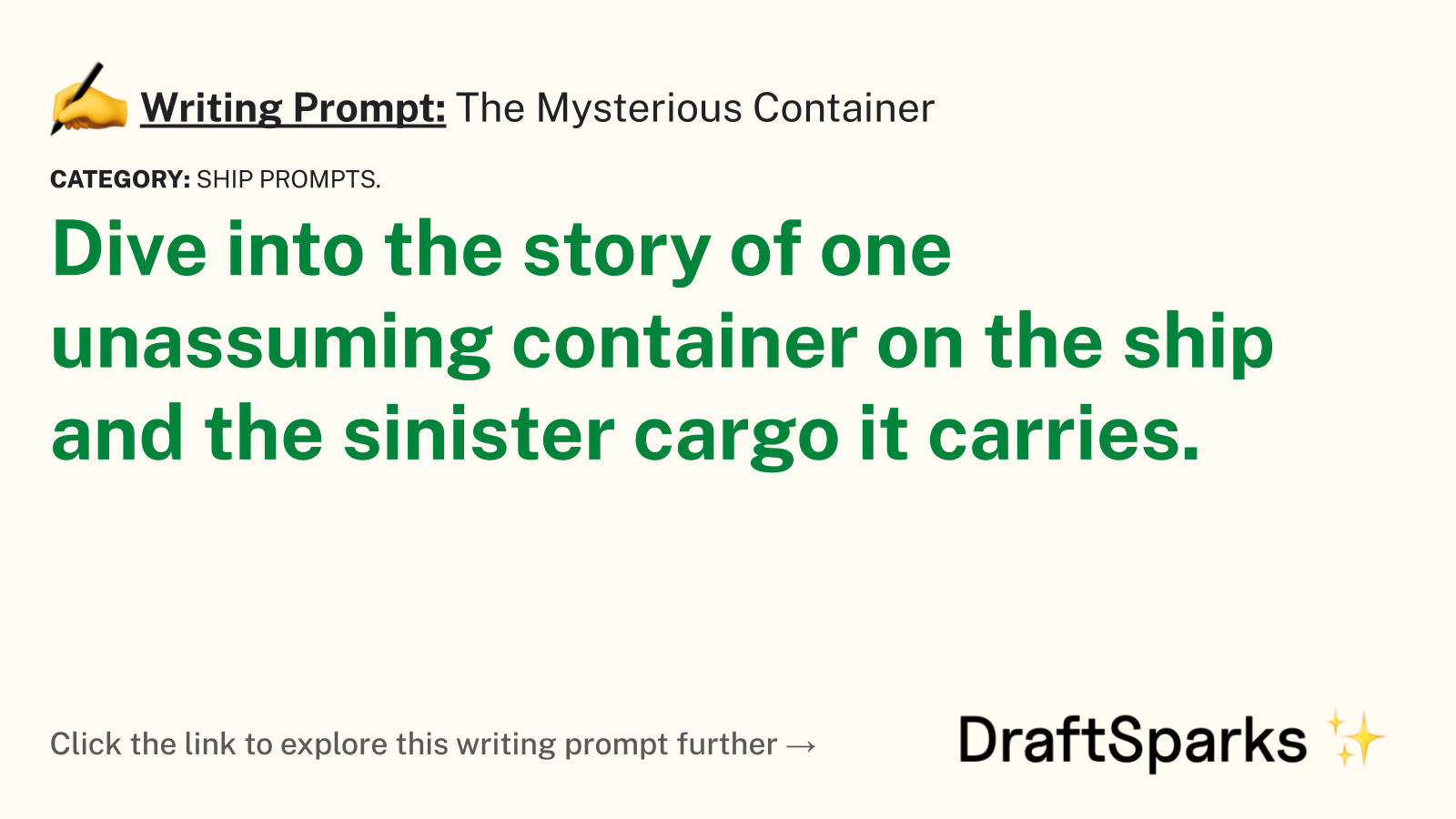 The Mysterious Container