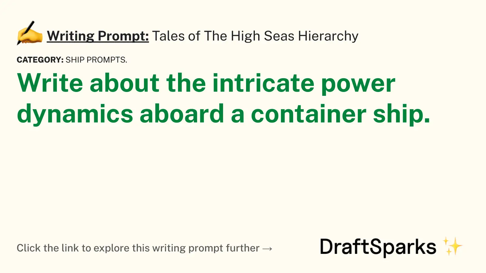 Tales of The High Seas Hierarchy