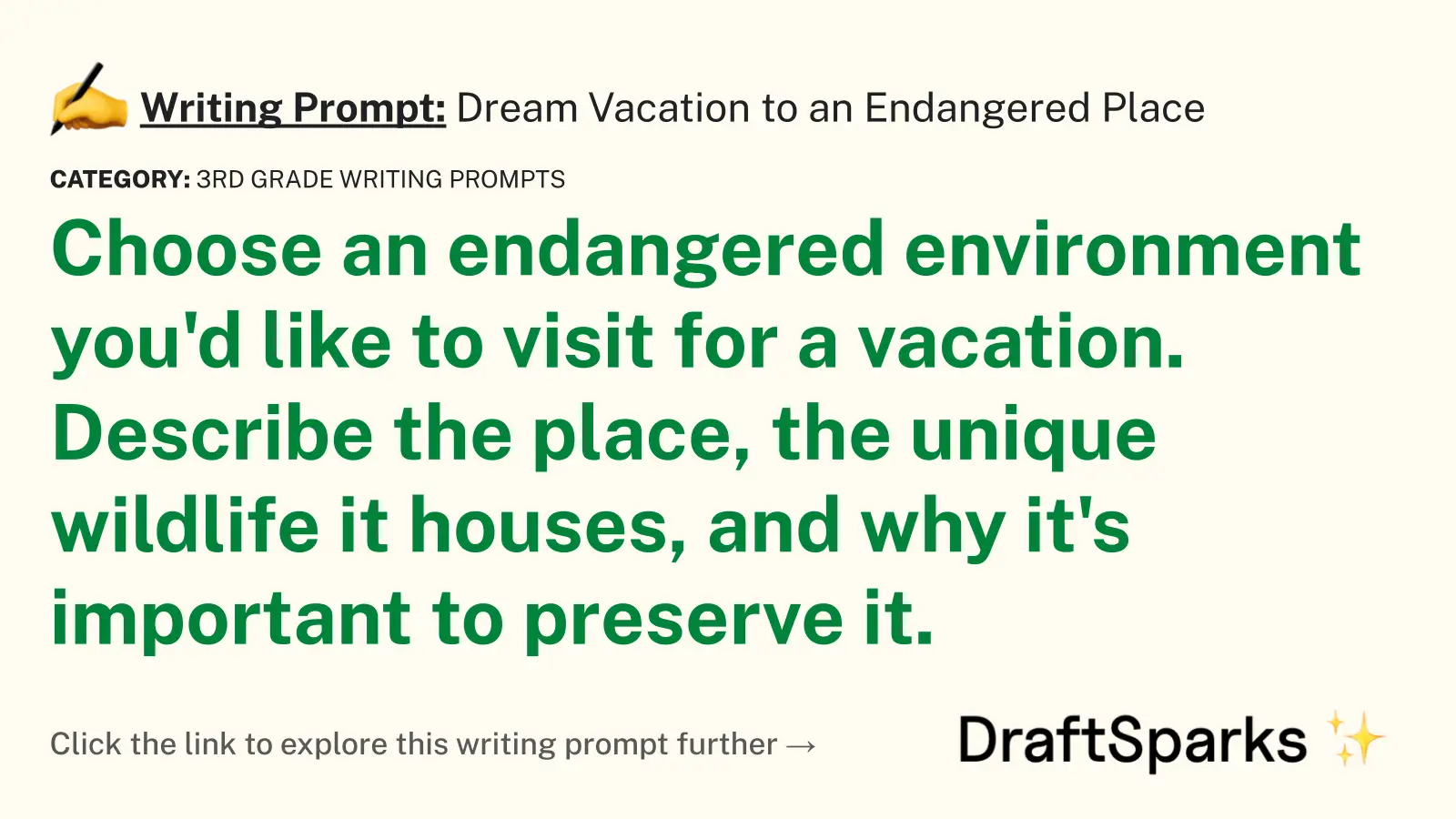 Dream Vacation to an Endangered Place