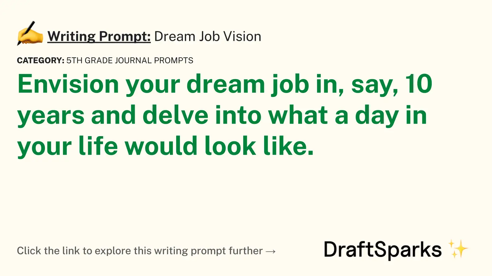 Dream Job Vision