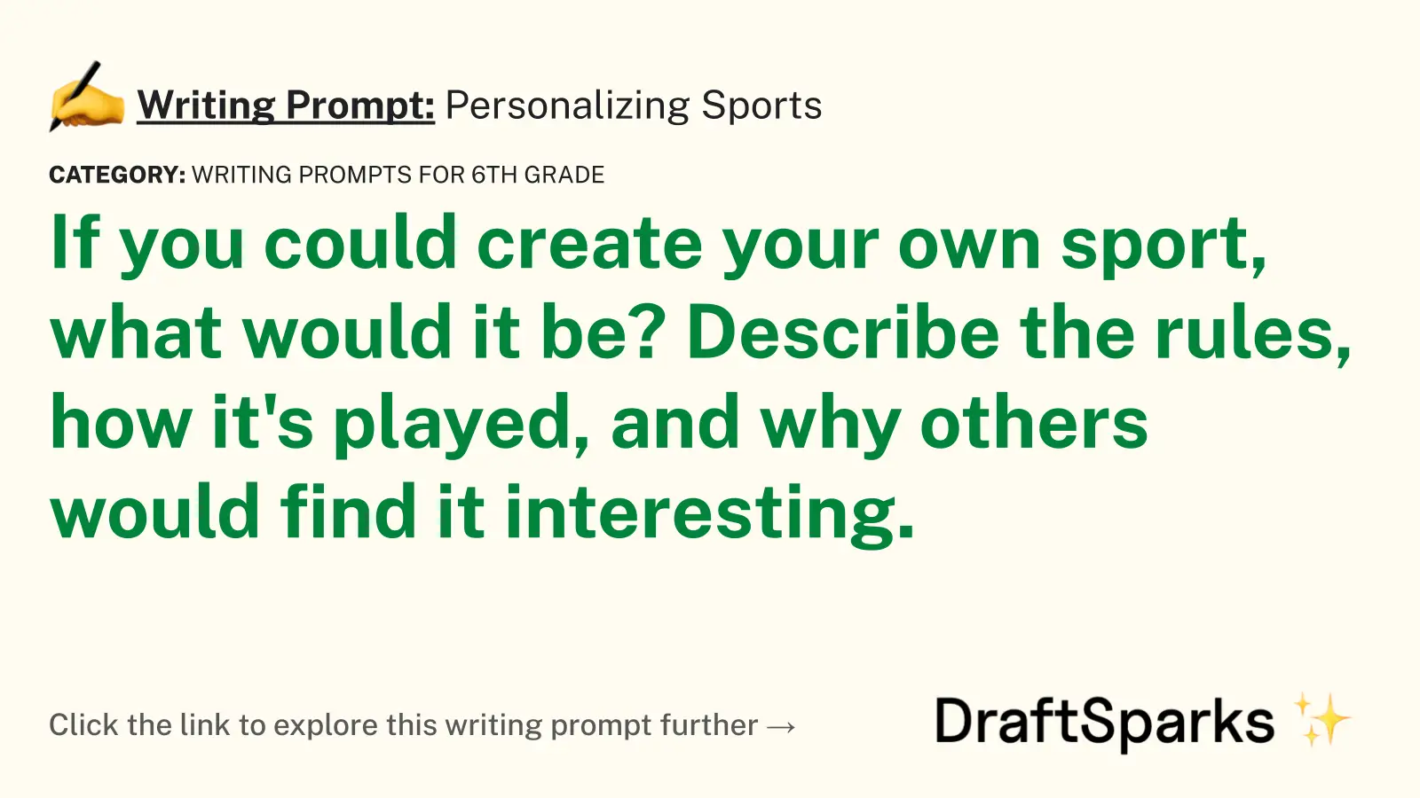 Personalizing Sports