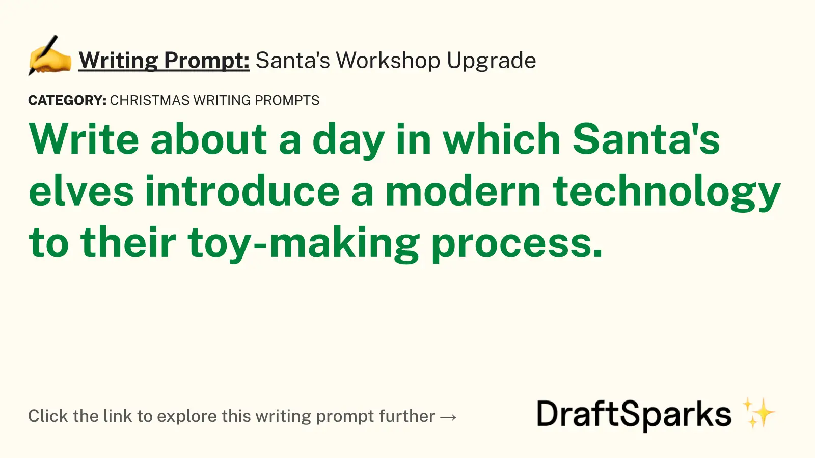 Santa’s Workshop Upgrade