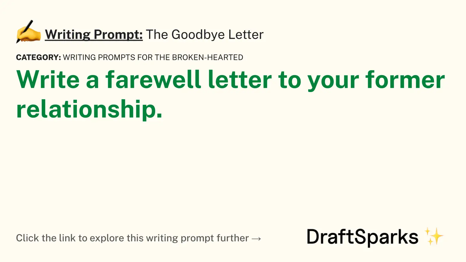 The Goodbye Letter