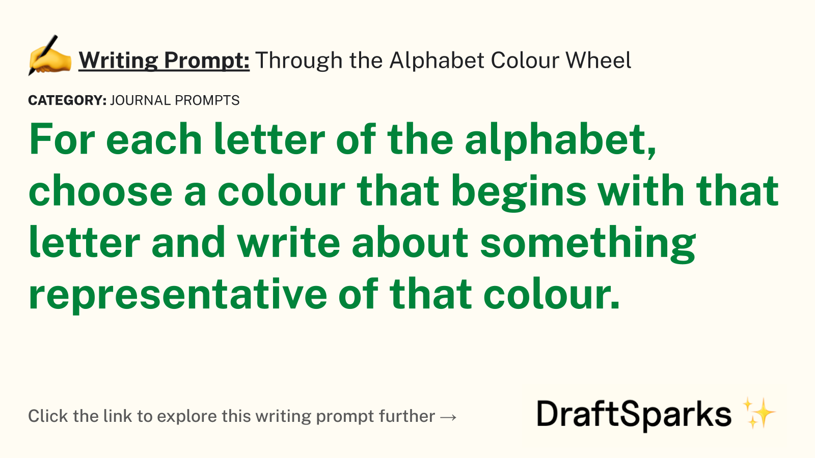 Through the Alphabet Colour Wheel