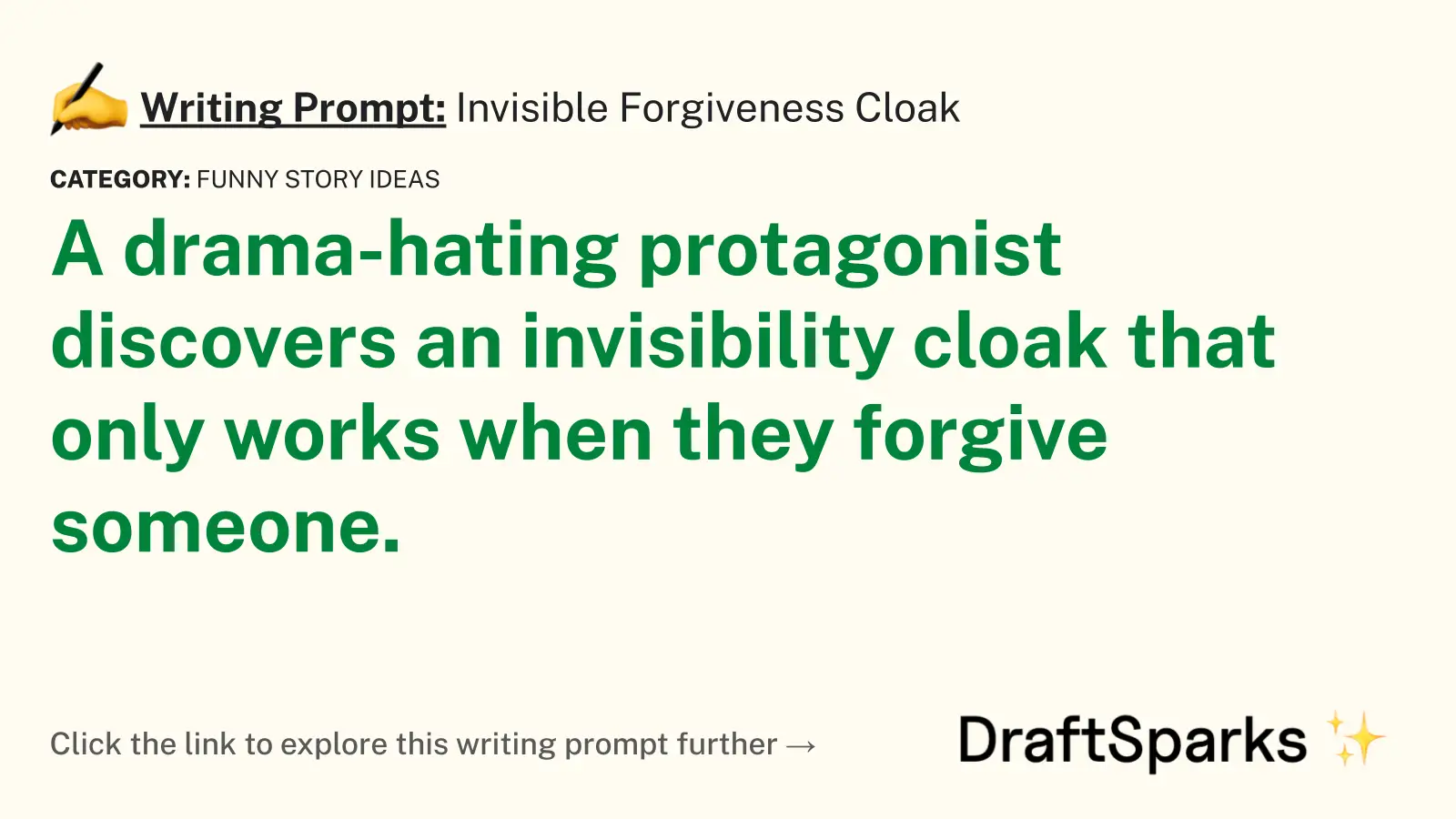 Invisible Forgiveness Cloak