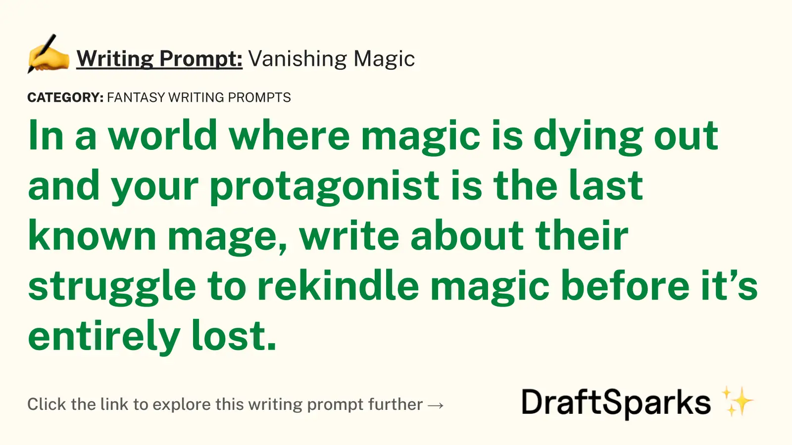 Vanishing Magic