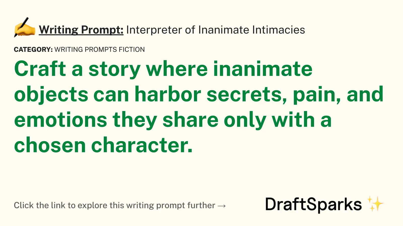 Interpreter of Inanimate Intimacies