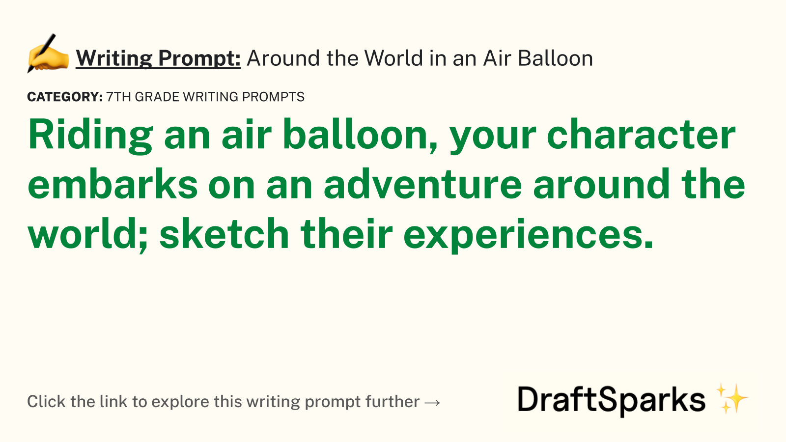 Around the World in an Air Balloon