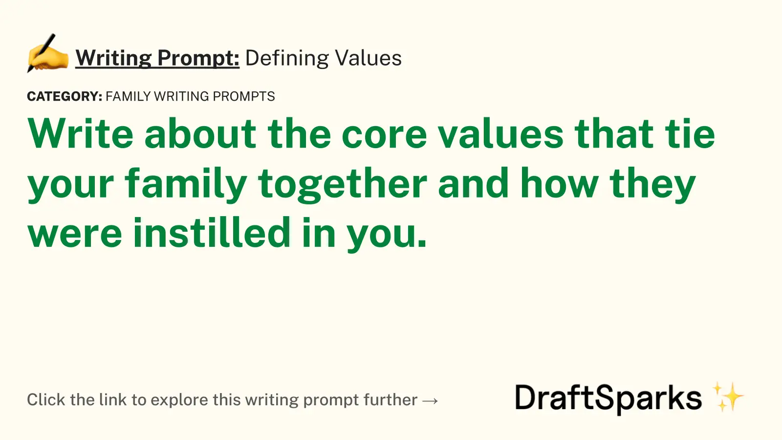 Defining Values