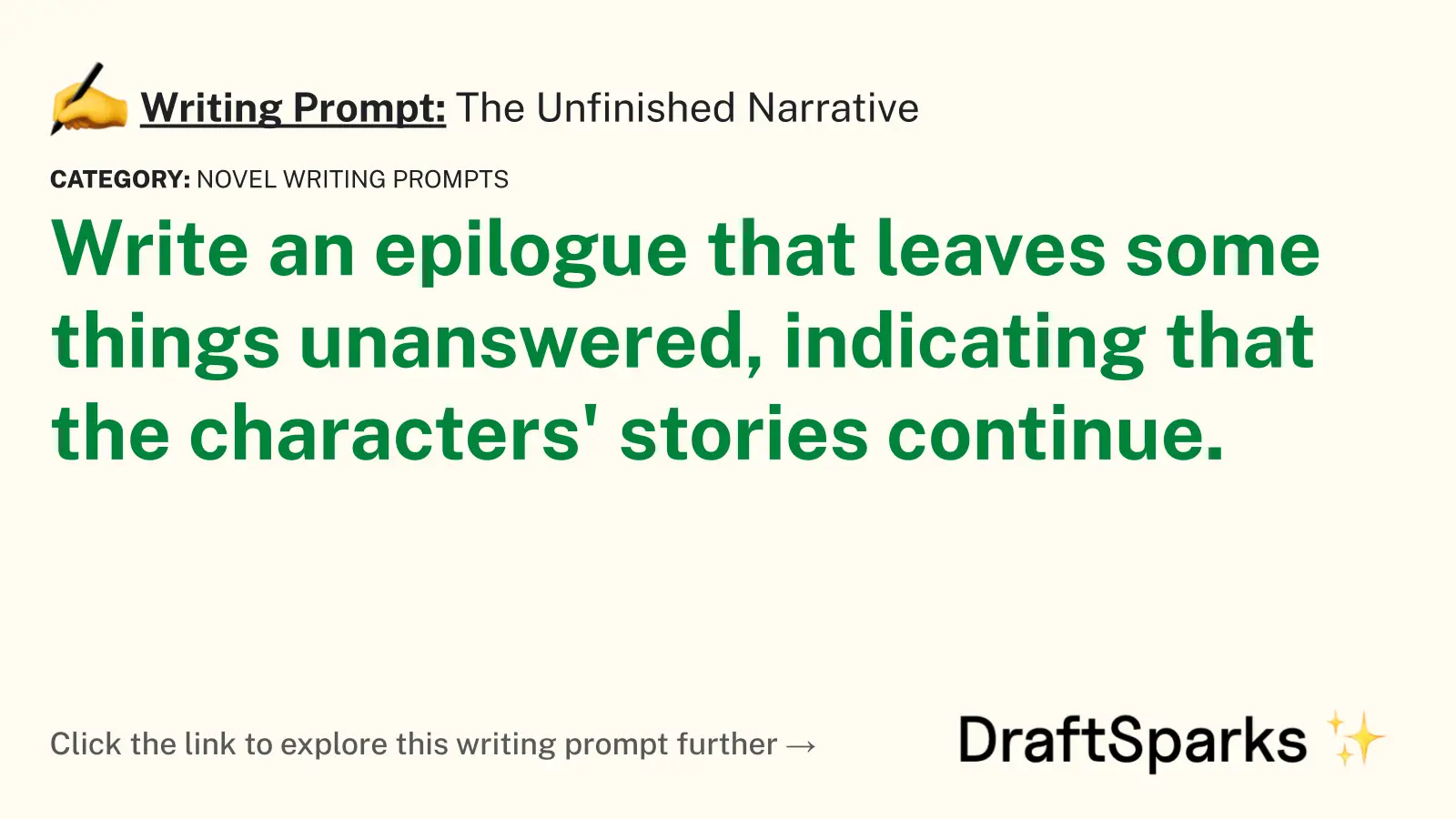 The Unfinished Narrative