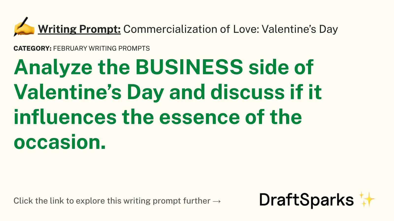 Commercialization of Love: Valentine’s Day