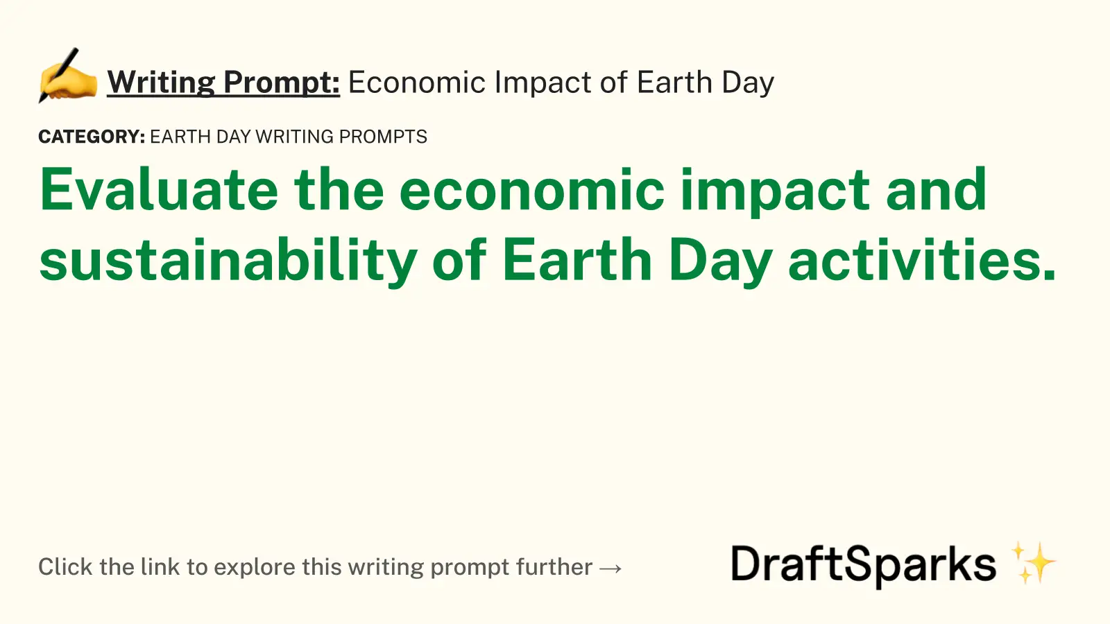 Economic Impact of Earth Day