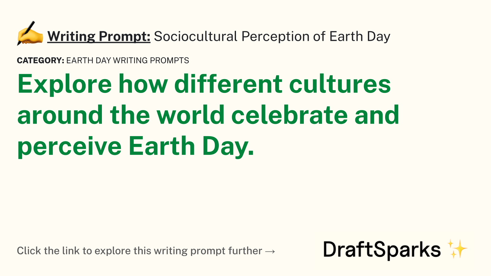 Sociocultural Perception of Earth Day