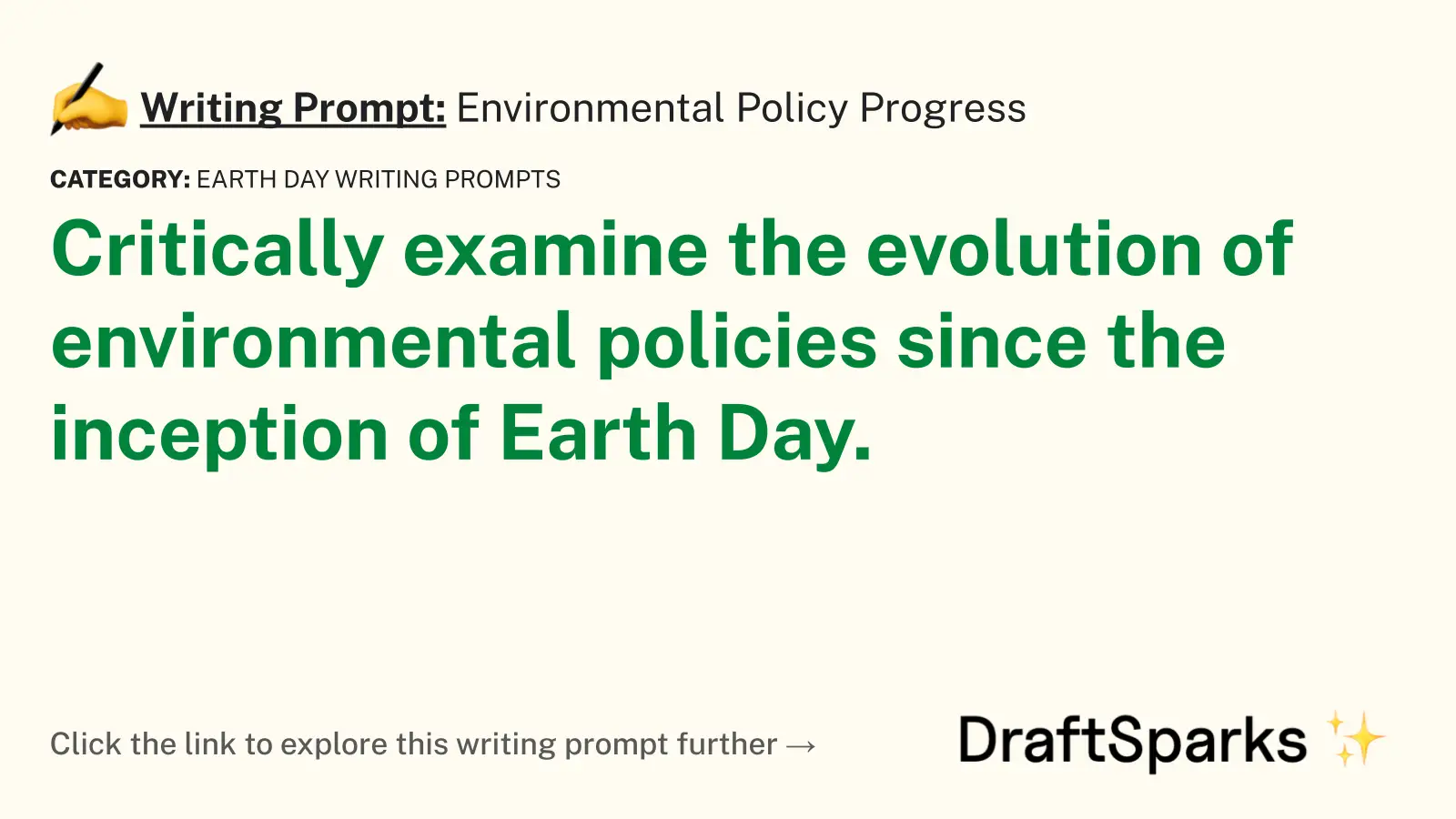 Environmental Policy Progress