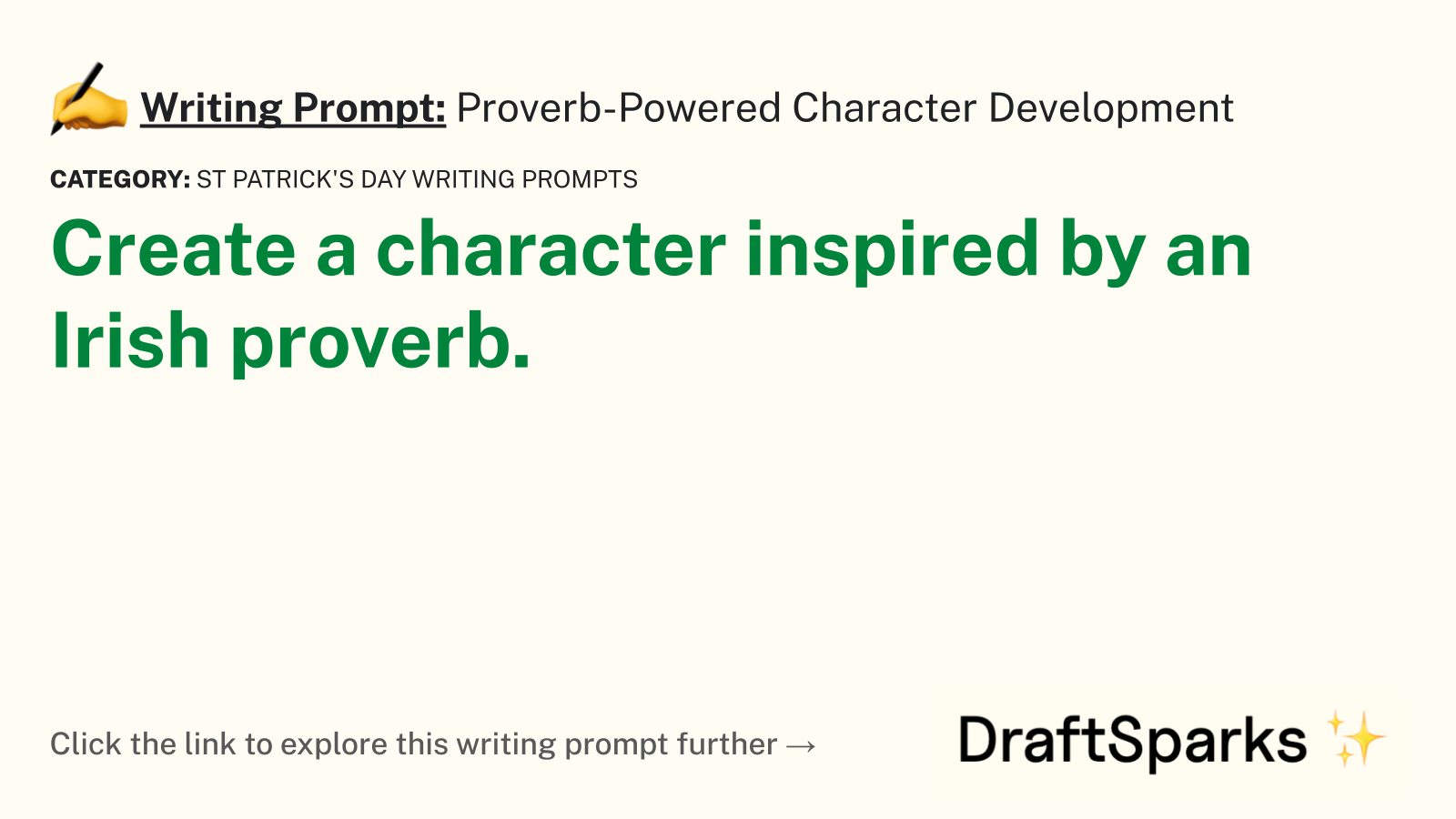 Proverb-Powered Character Development