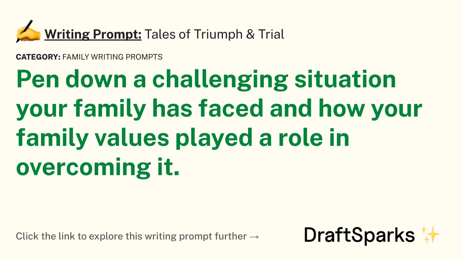 Tales of Triumph & Trial