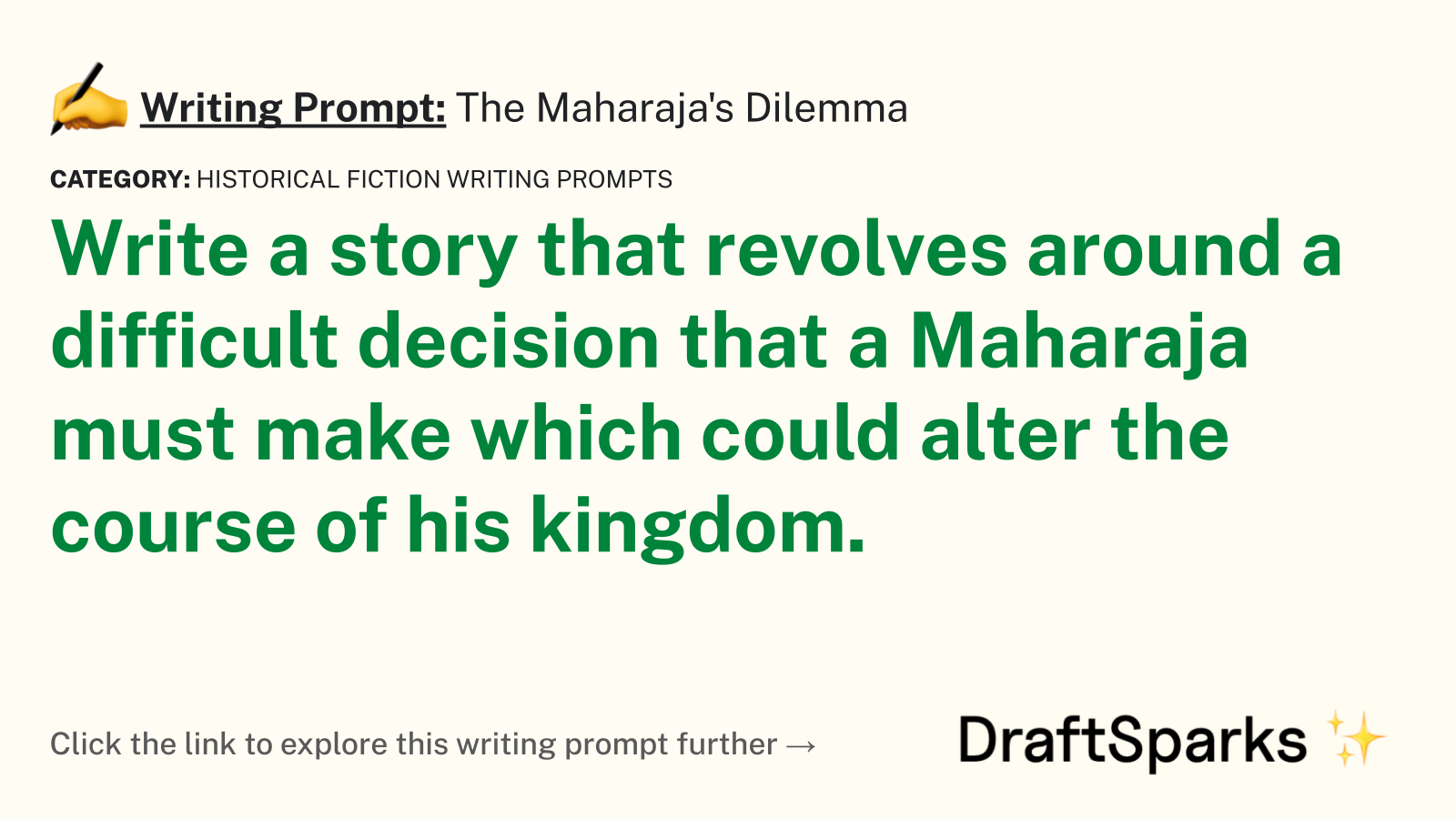 The Maharaja’s Dilemma