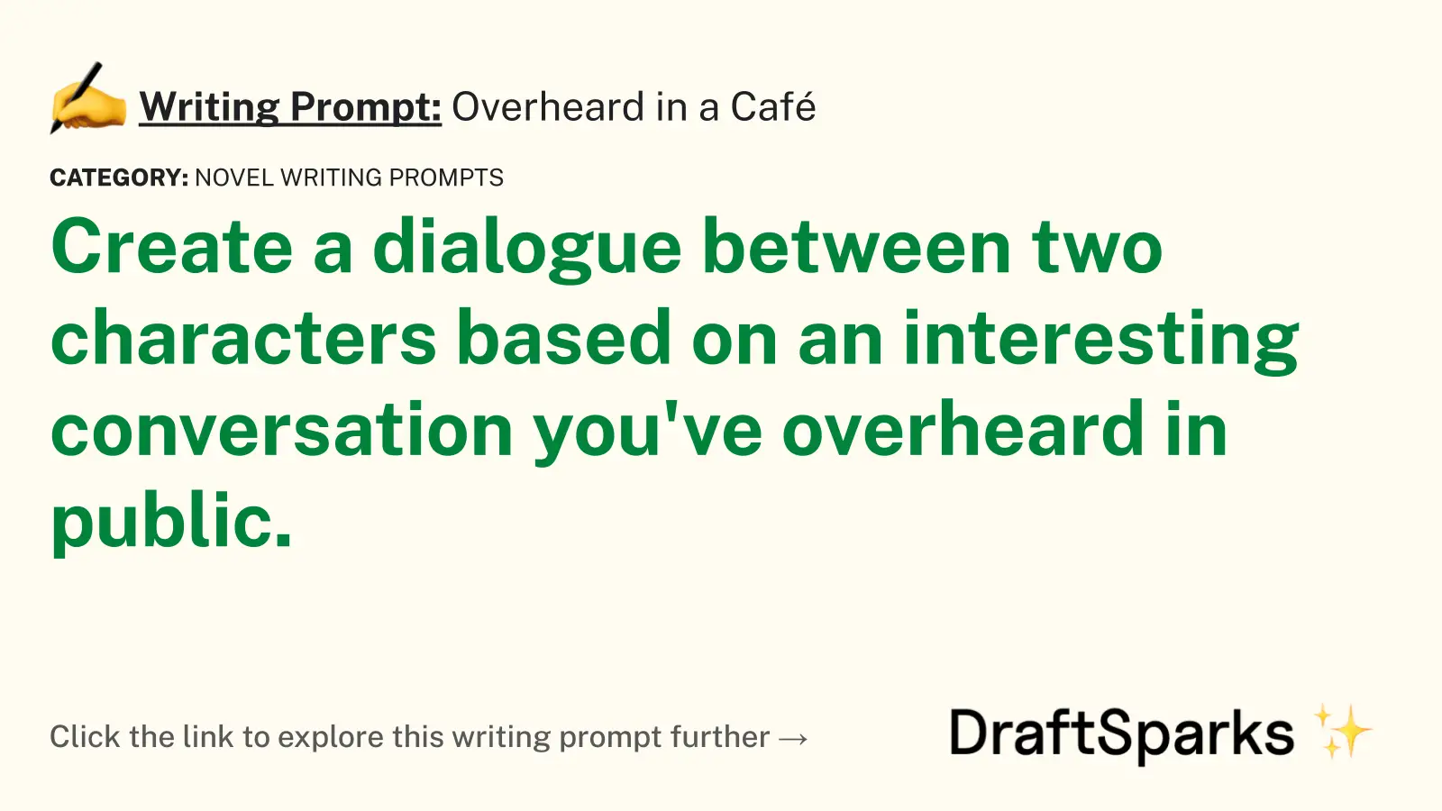 Overheard in a Café