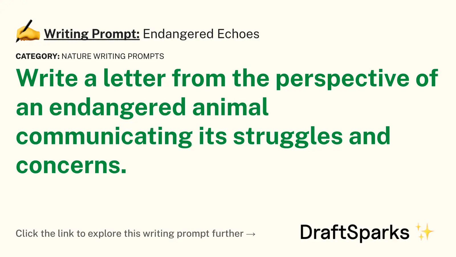 Endangered Echoes