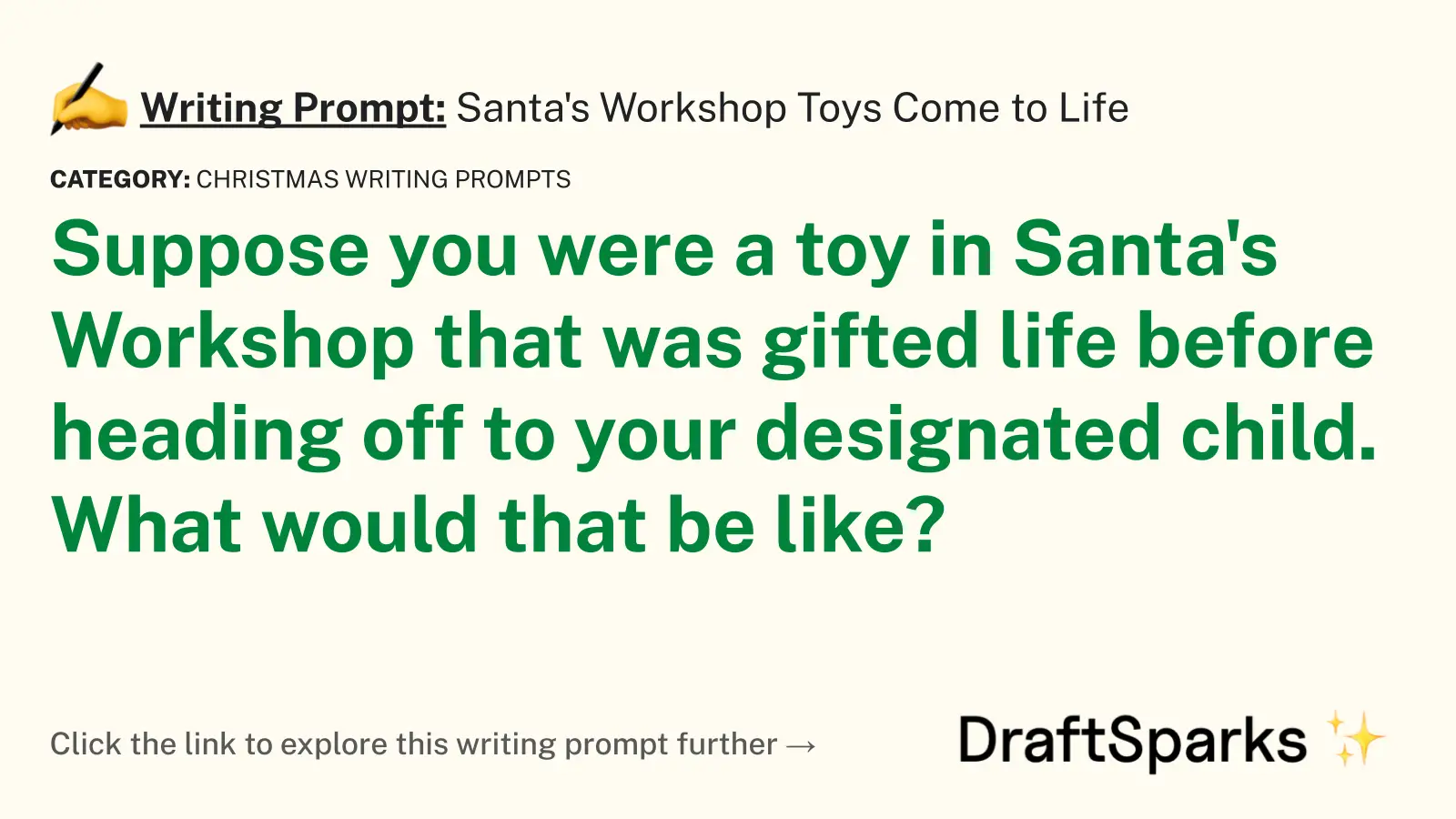 Santa’s Workshop Toys Come to Life