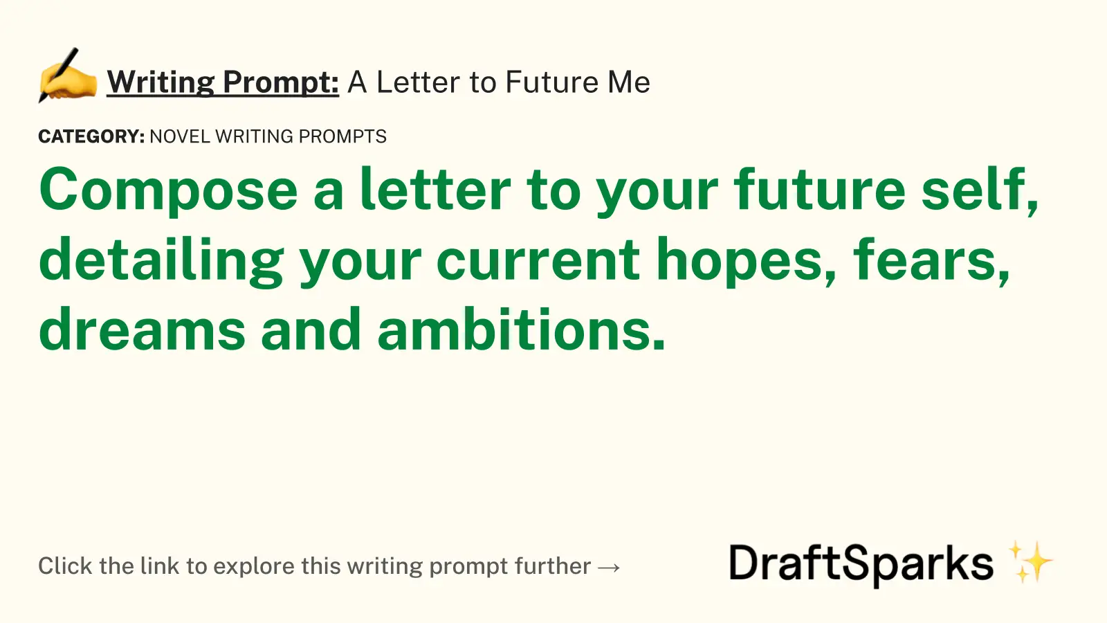A Letter to Future Me